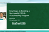 Key Steps To Building a Successful ESG Program