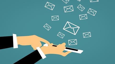 Direct email marketing through mobile device