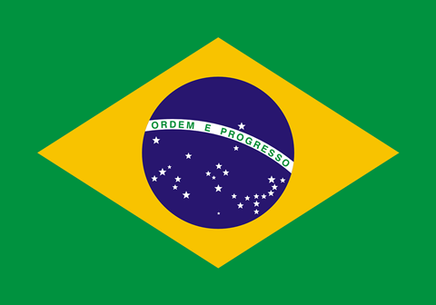 brazil flag and world