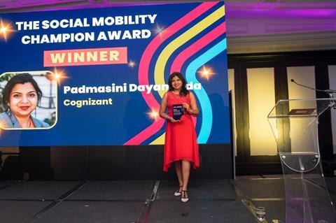 The Social Mobility Champion Award winner 2023 - Cognizant