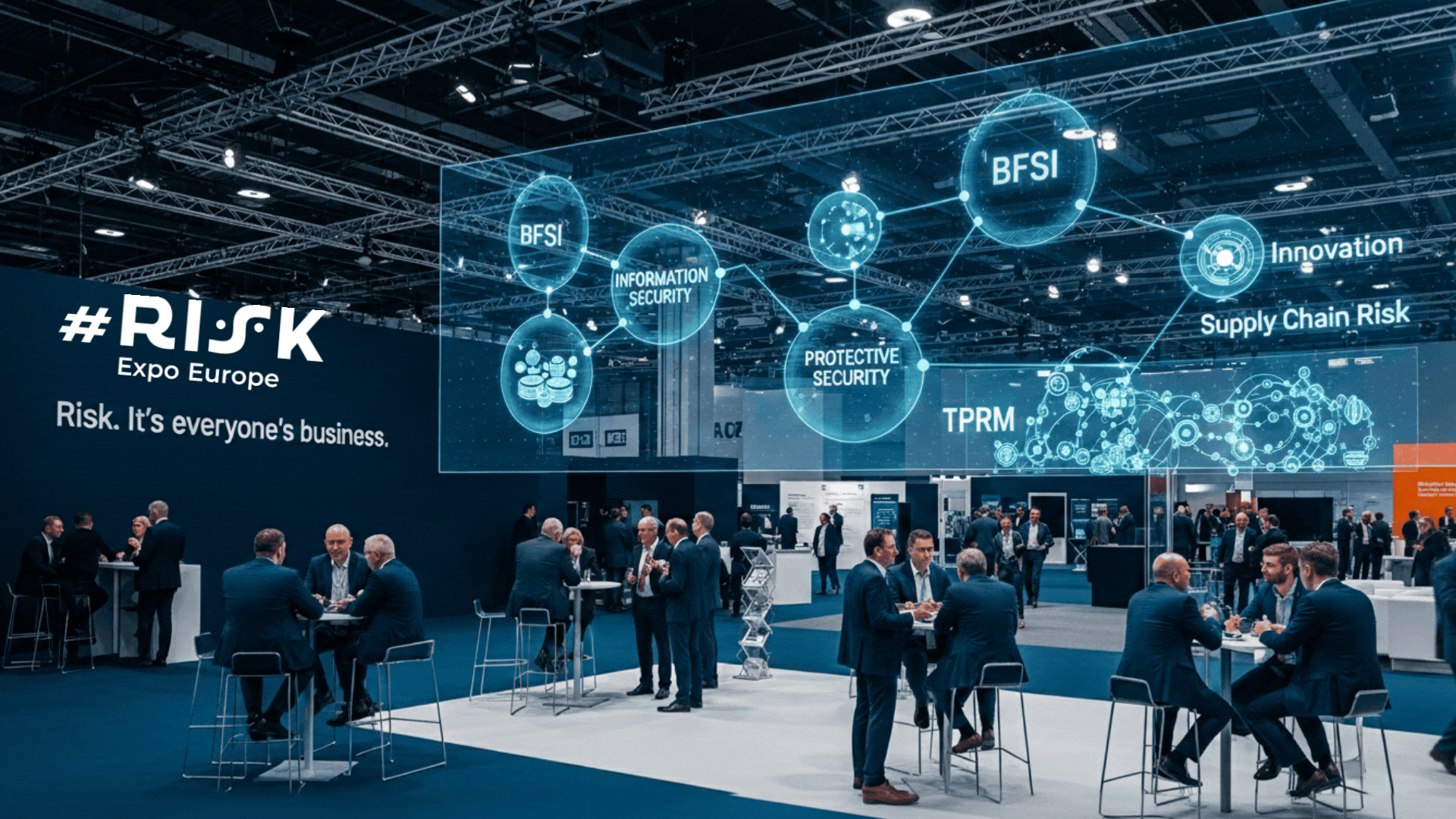 Senior GRC and Information Security leaders at #RISK Expo Europe 2026 discussing AI governance and operational resilience